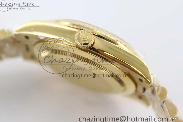 Dial YG Steel 40mm 1:1 Best TWF A2836 Crystal Date 904L YG Edition on Bracelet Day YG 0430